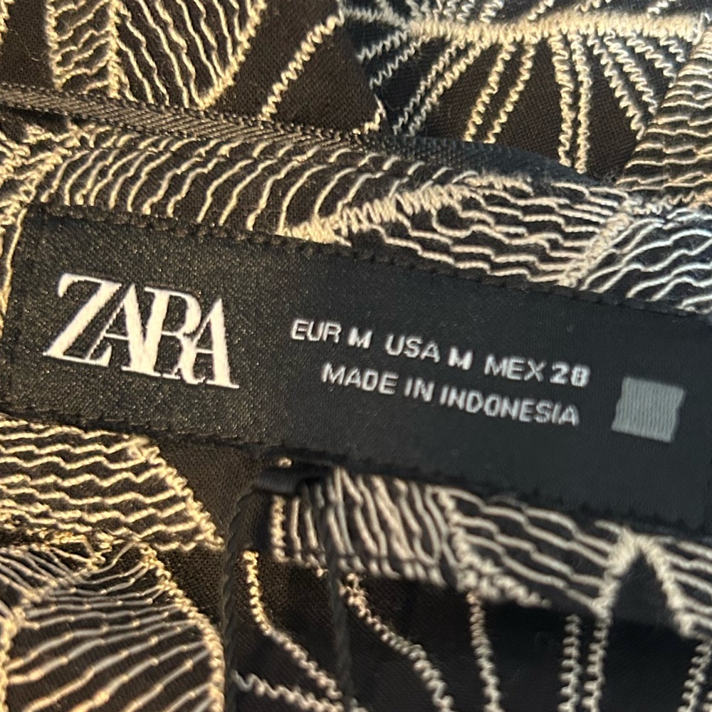 Zara Black and White Asymmetrical Halter Sheath Dress - Picture 13 of 15